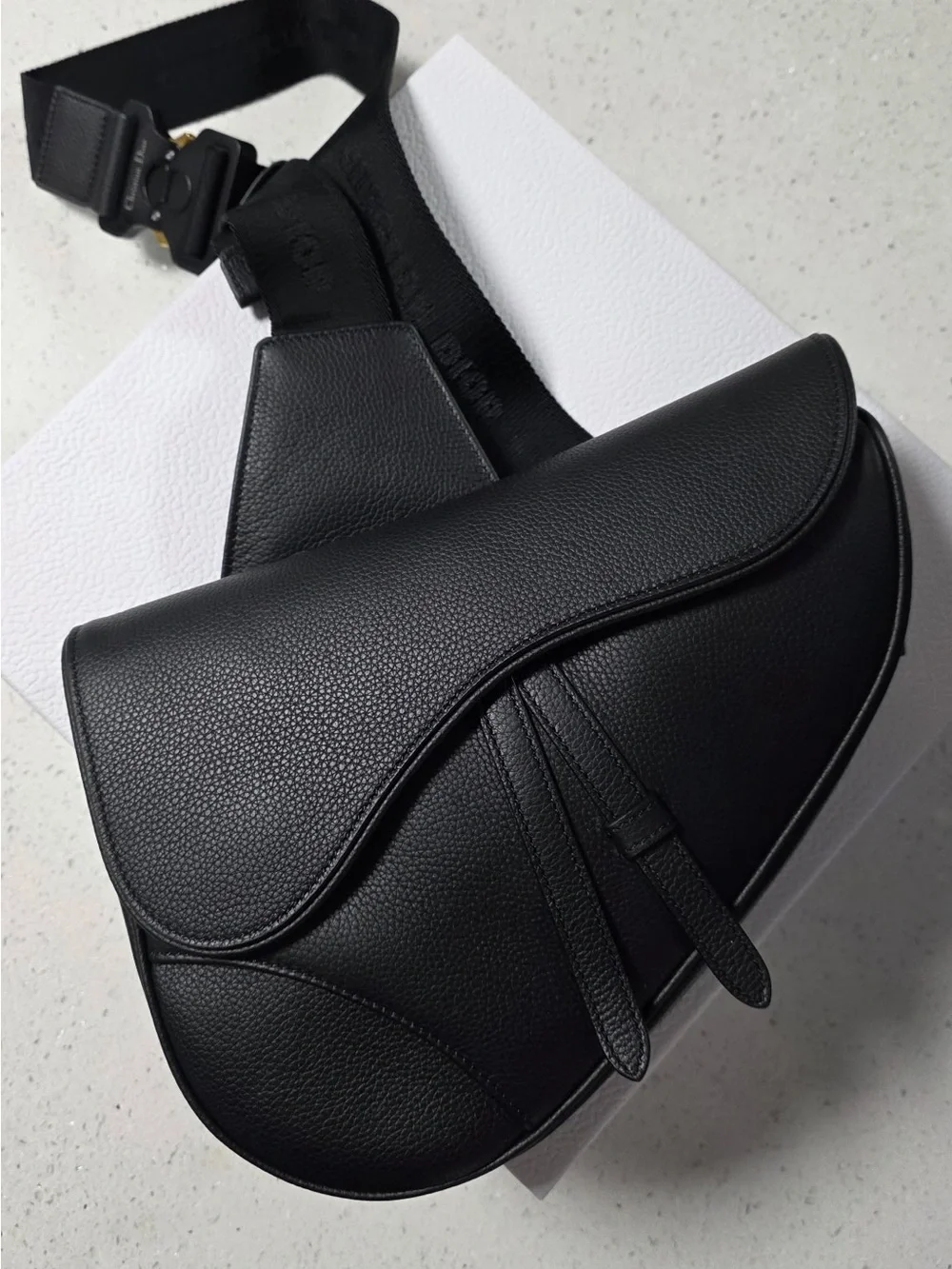 Dior Black Saddle Shoulder Bag